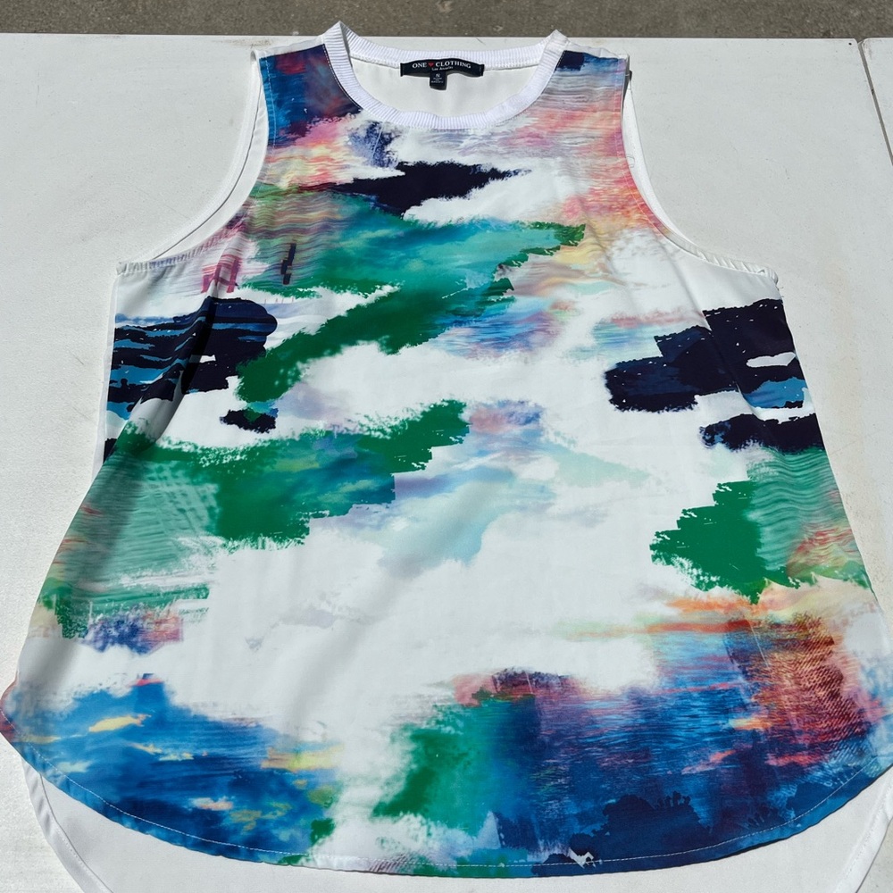 One Clothing watercolor tank top
